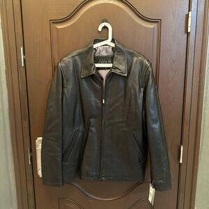 Vintage Collezione Men’s Burnished Lamb Leather Jacket Luxury Genuine Leather